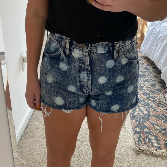 Polka Dot Denim Shorts Urban Outfitters - Picture 5 of 5